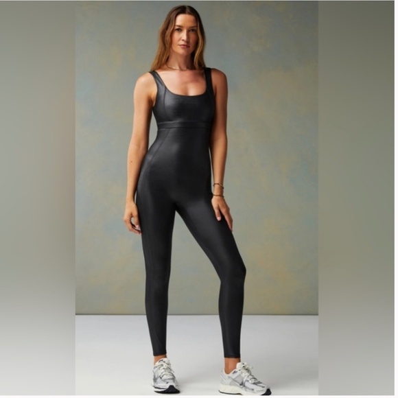 Fabletics Khloe Motion365+ Shine Jumpsuit Black, SMALL, worn once - Picture 1 of 6